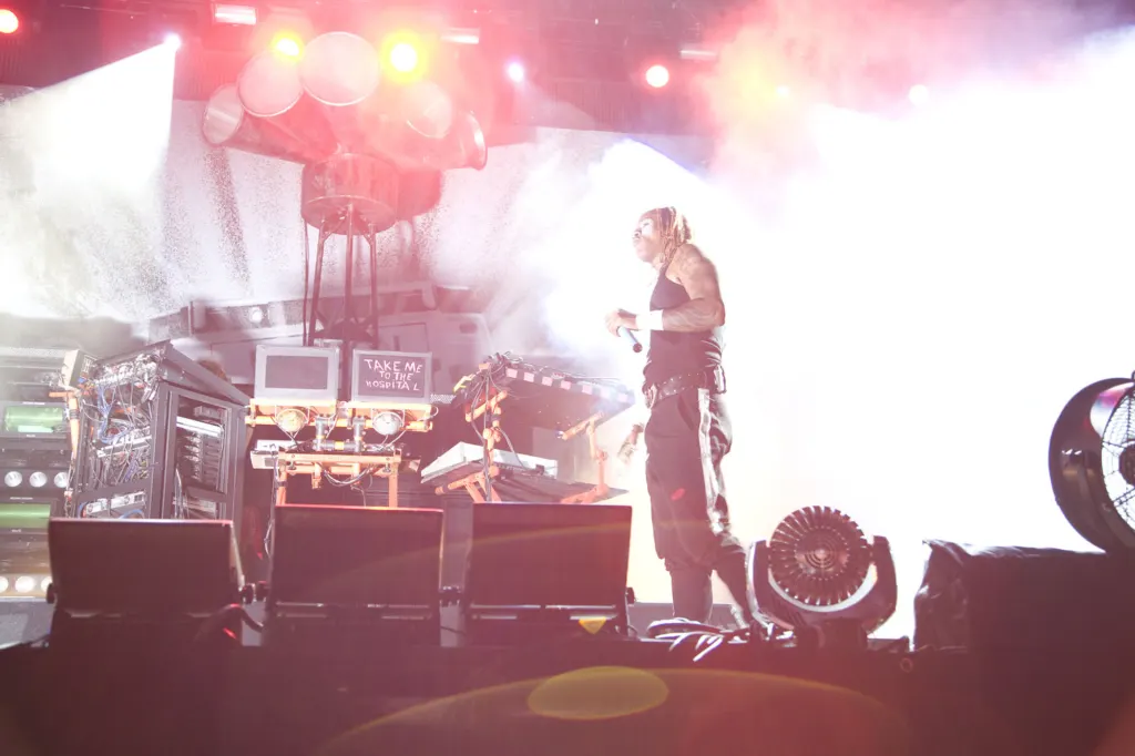 The Prodigy performing at Global Gathering 2009
